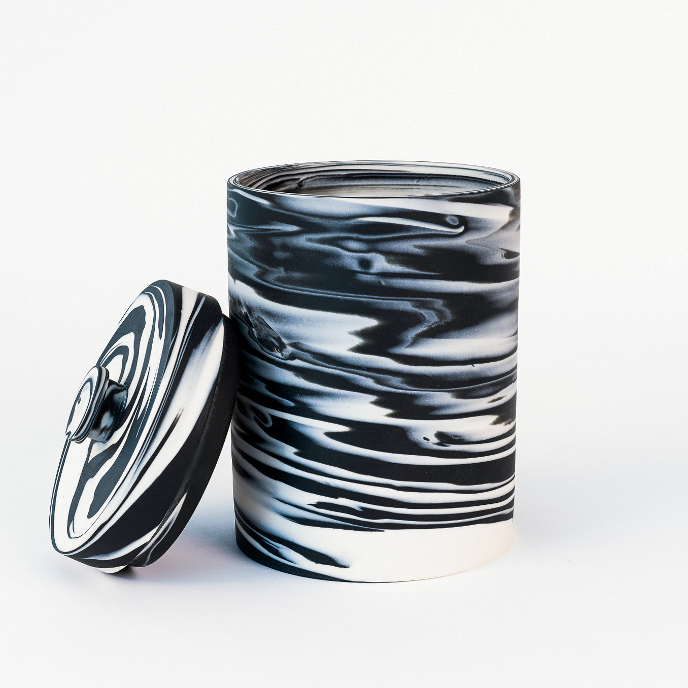 Black and White Cookie Jar – Squamata Ceramics - Main Image