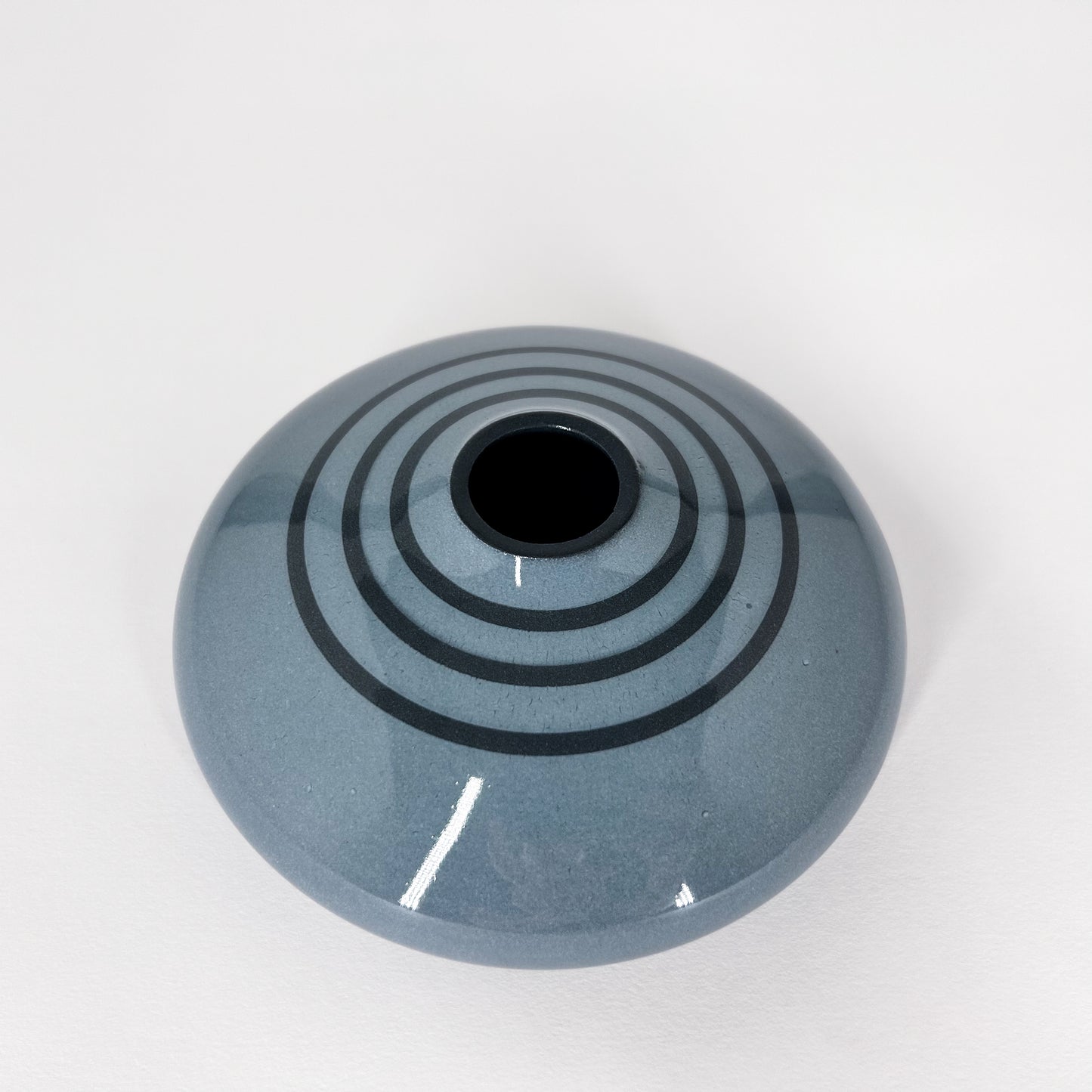 Blue and Grey Porcelain Mini Vase