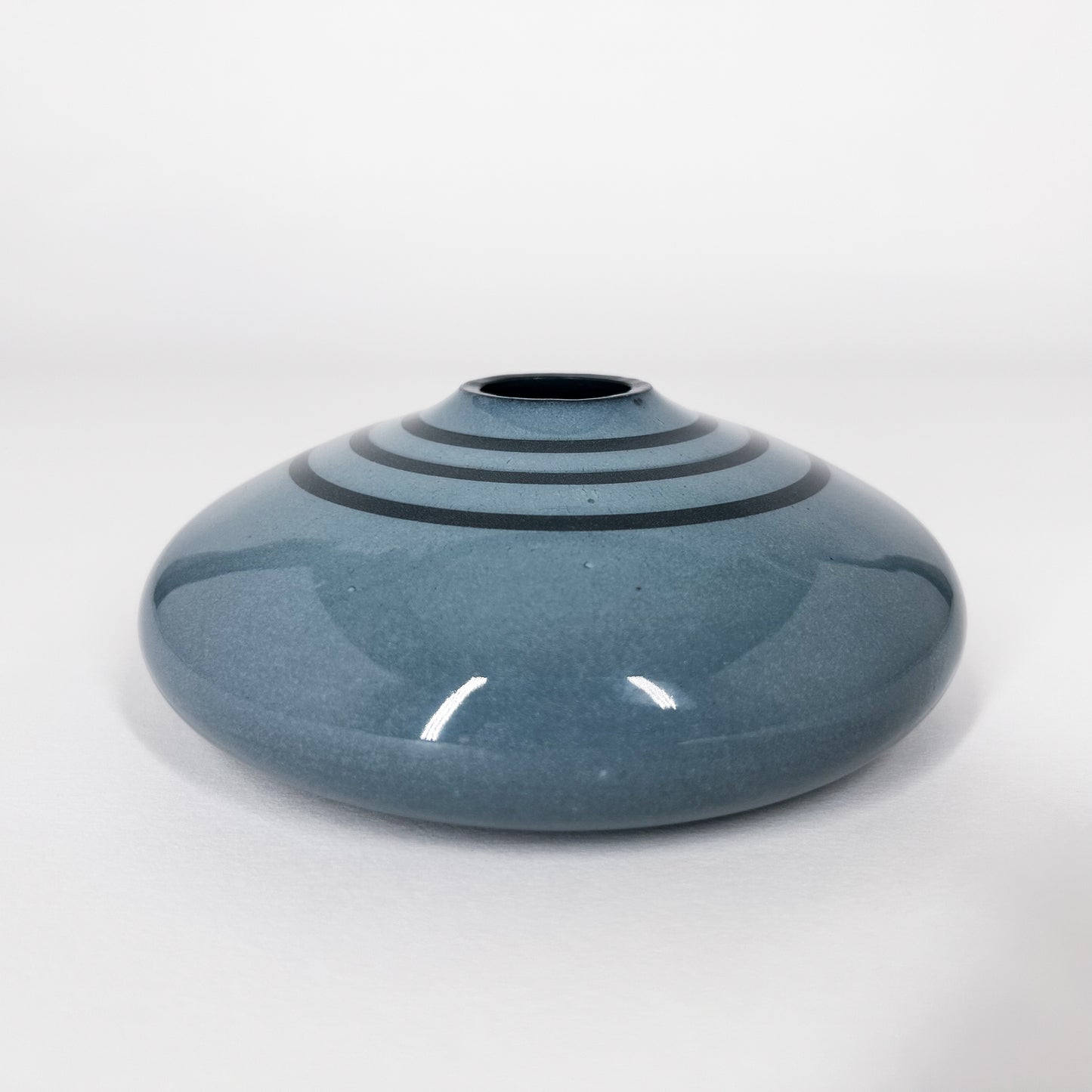 Blue and Grey Porcelain Mini Vase