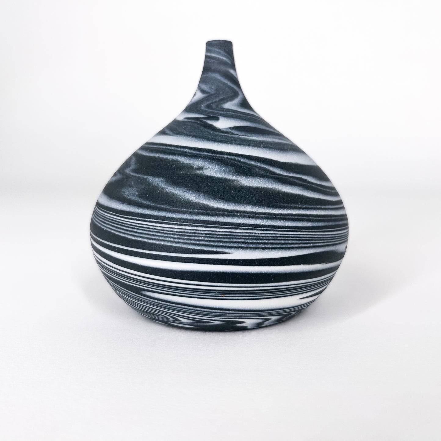 Black and White Porcelain Mini Vase