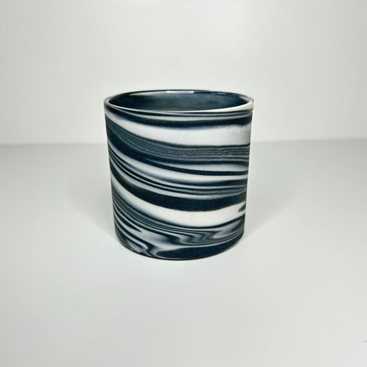 Grey and White Smooth Porcelain Wine Tumbler