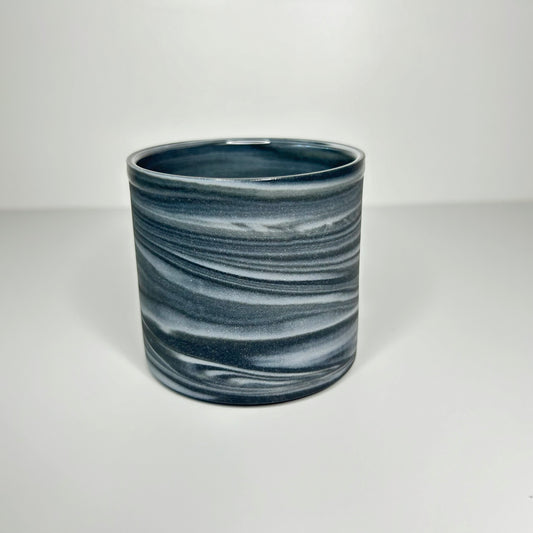 Grey and White Smooth Porcelain Wine Tumbler