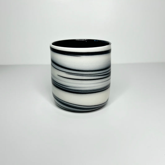 Black and White Glossy Wine Tumbler