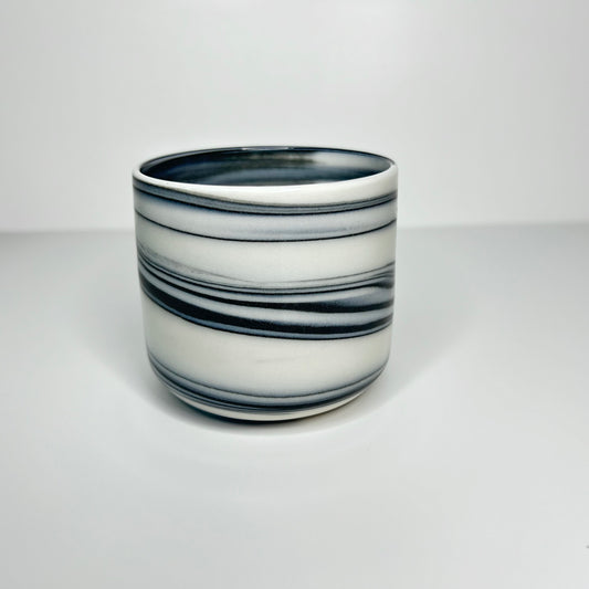 Black and White Glossy Wine Tumbler