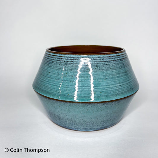 Biconical Turquoise Planter