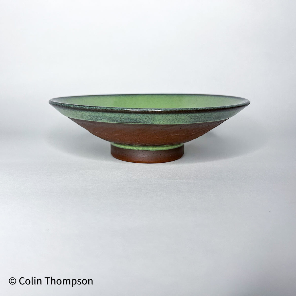 Dover Green Bowl with Exposed Chattered Clay