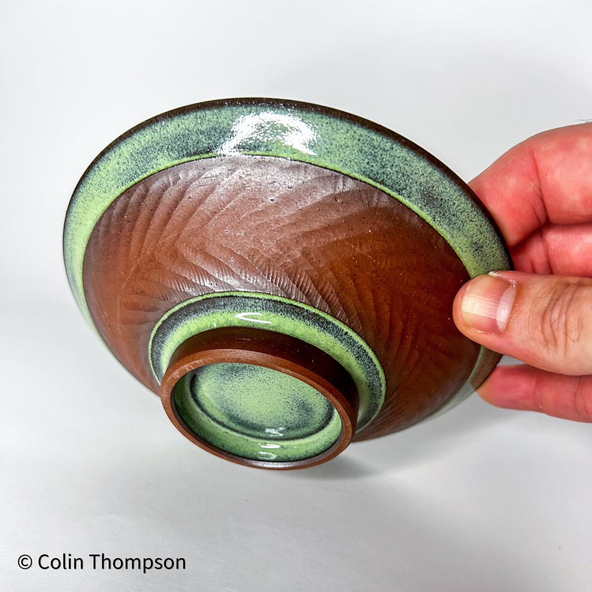 Dover Green Bowl with Exposed Chattered Clay
