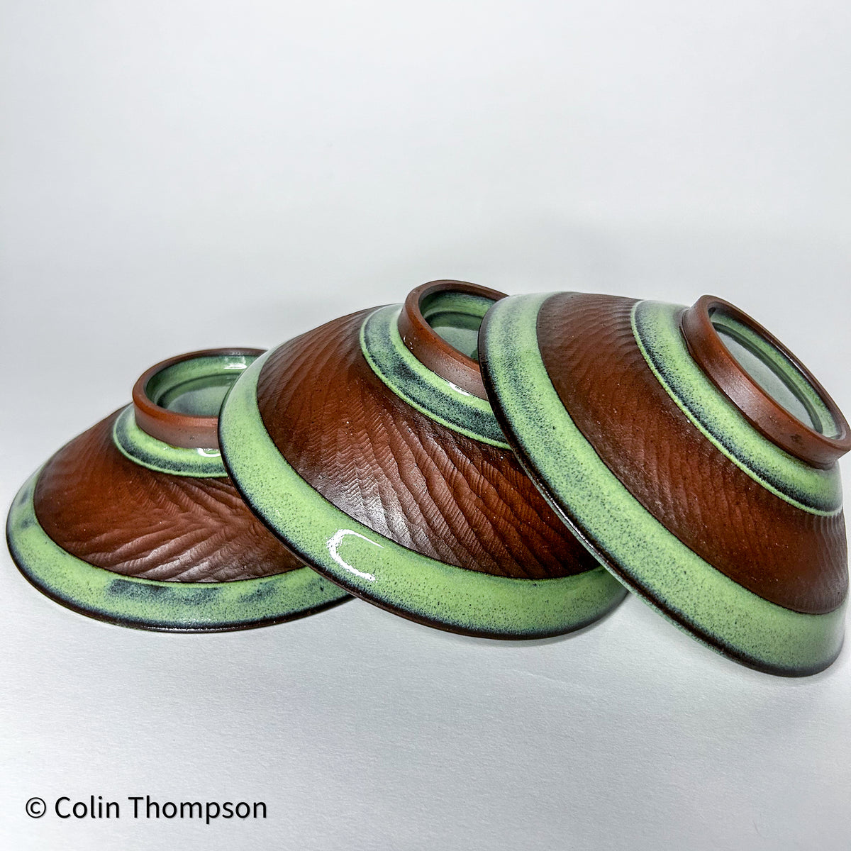 Dover Green Bowl with Exposed Chattered Clay