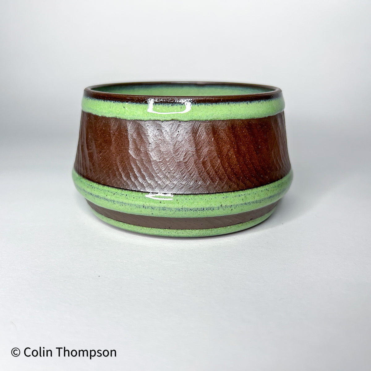 Dover Green Dish with Exposed Chattered Clay