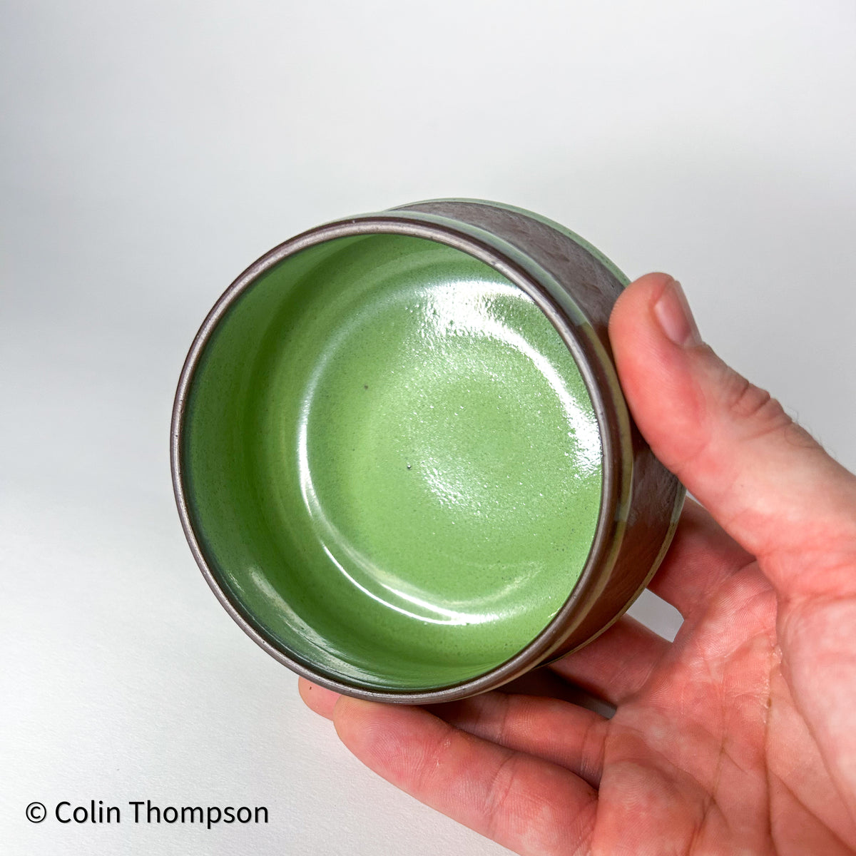 Dover Green Dish with Exposed Chattered Clay